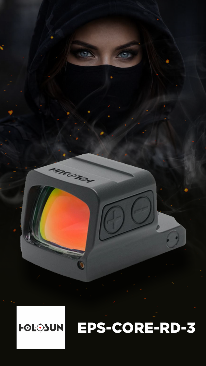 Holosun 7075 Enclosed Shake Awake 3 MOA Red Dot Sight (EPS-CORE-RD-3)