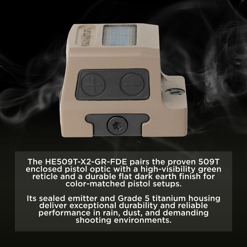 Holosun FDE Housing Multi-Reticle Green Dot Sight (HE509T-X2-GR-FDE)