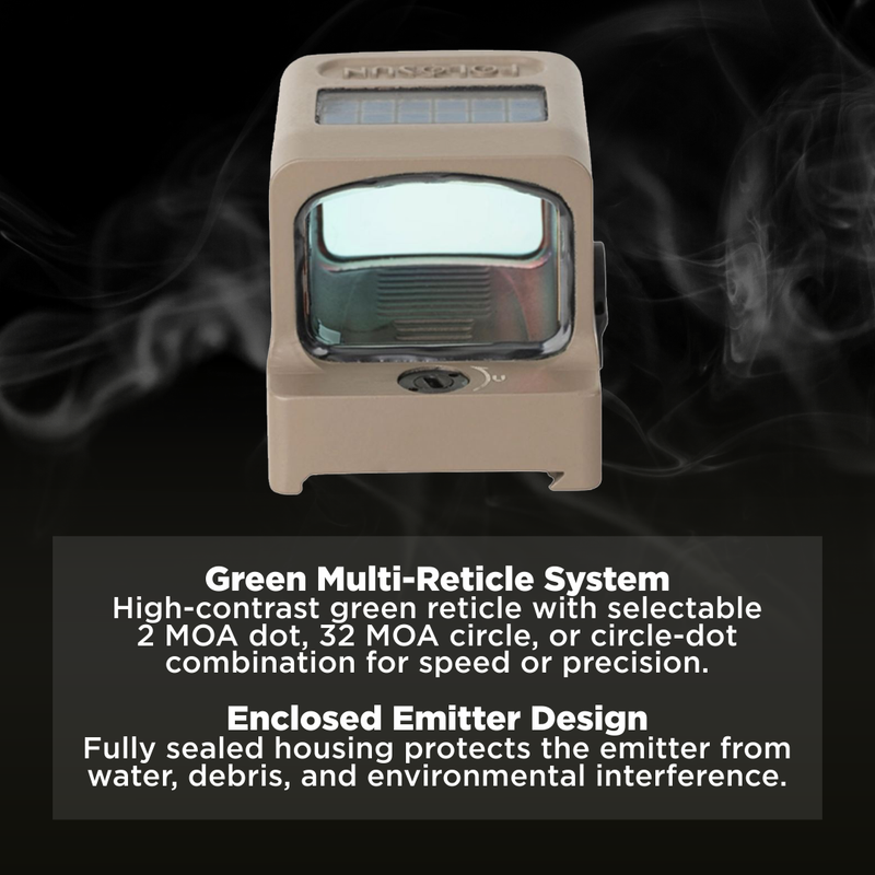Holosun FDE Housing Multi-Reticle Green Dot Sight (HE509T-X2-GR-FDE)