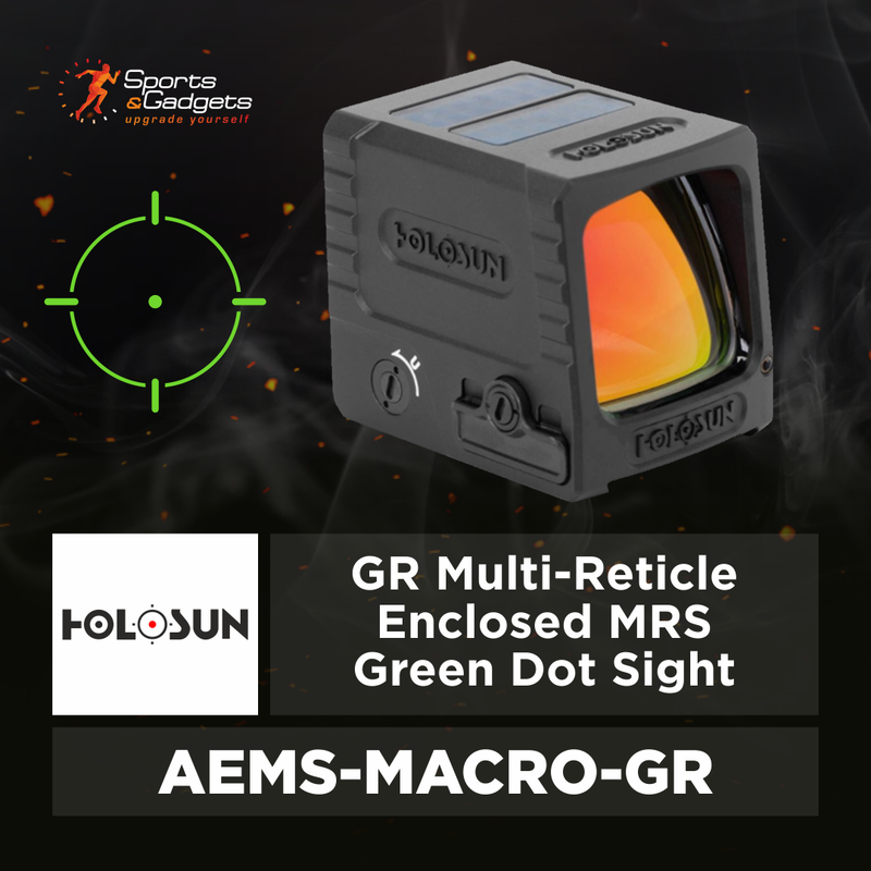 Holosun GR Multi-Reticle Enclosed MRS Green Dot Sight (AEMS-MACRO-GR)