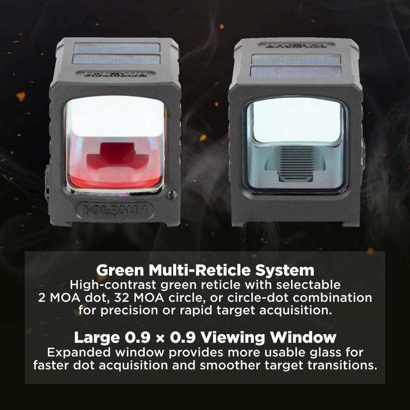 Holosun GR Multi-Reticle Enclosed MRS Green Dot Sight (AEMS-MACRO-GR)