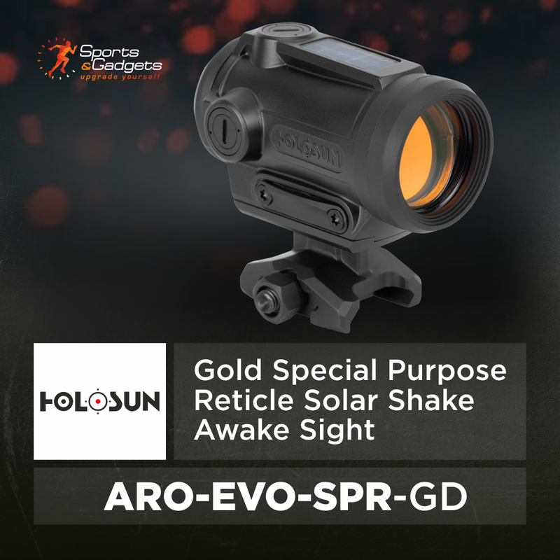 Holosun Gold Special Purpose Reticle Solar Shake Awake Sight (ARO-EVO-SPR-GD)