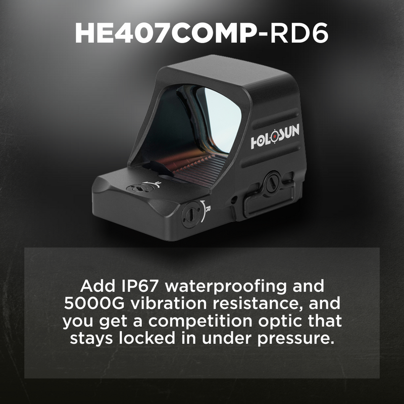 Holosun Green 6 MOA Shake Awake Reflex Dot Sight (HE407COMP-GR6)