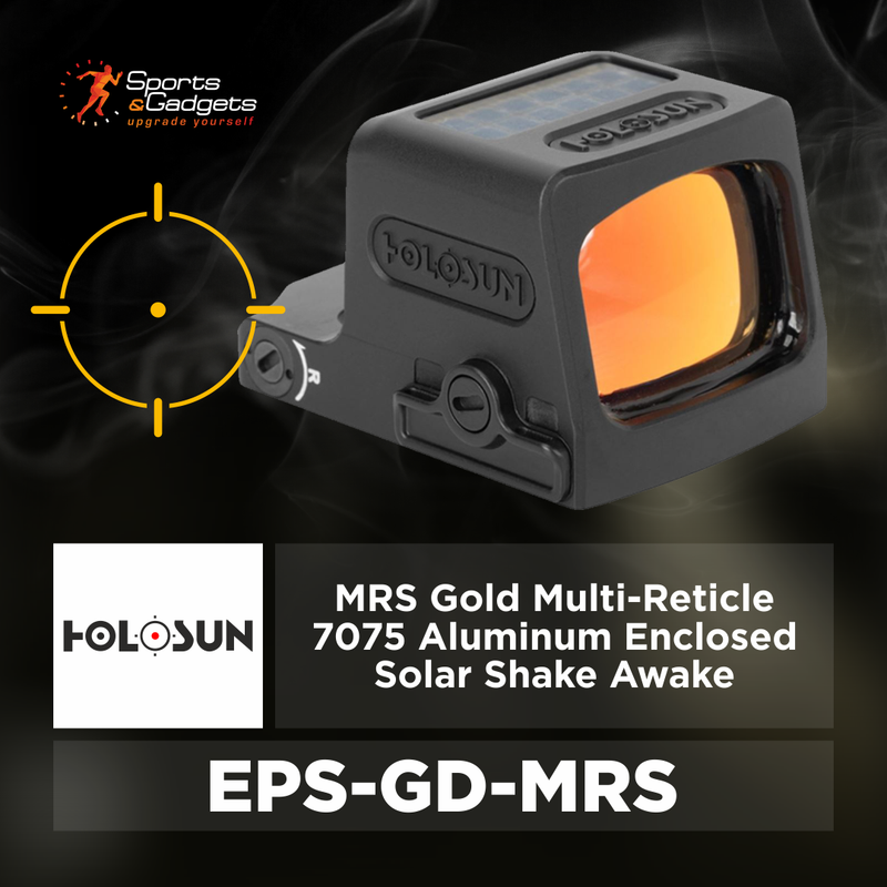 Holosun MRS Gold Multi-Reticle 7075 Aluminum Enclosed Solar Shake Awake (EPS-GD-MRS)