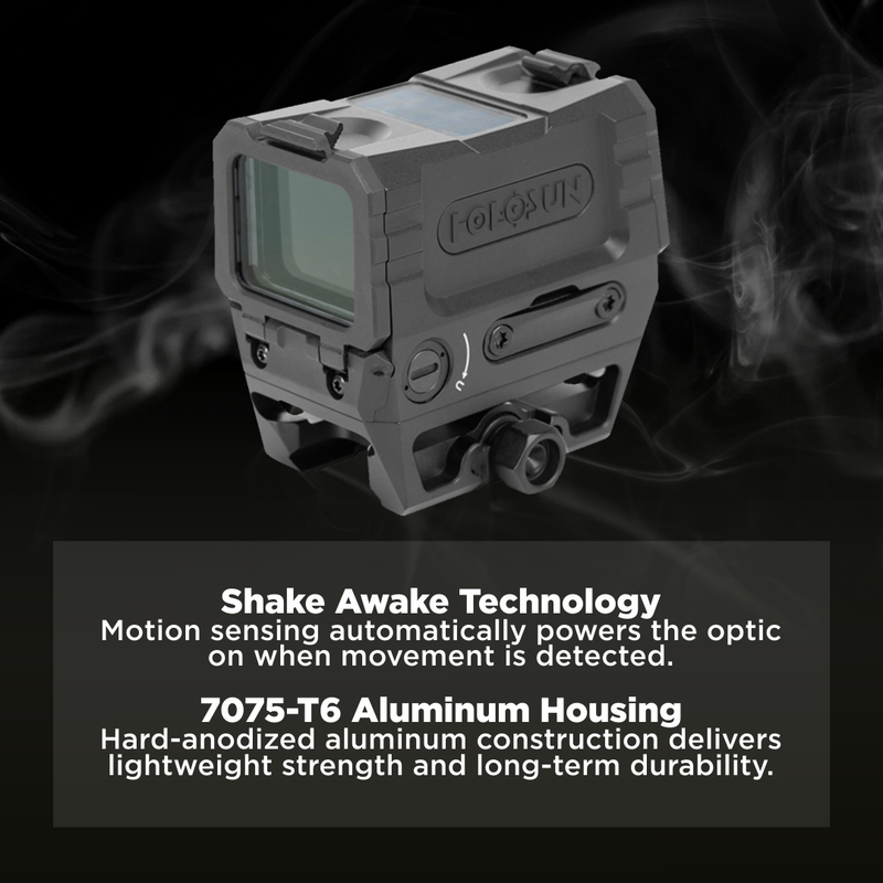 Holosun Multi-Reticle Green Dot 2 MOA Dot & 65 MOA Circle Aluminum Shake Awake (AEMS-EVO-GR)