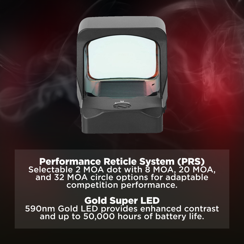 Holosun PRS Performance Reticle System Gold 2 MOA Dot & 8/20/32 MOA Circle Aluminum Shake Awake (HS507COMP-GD)