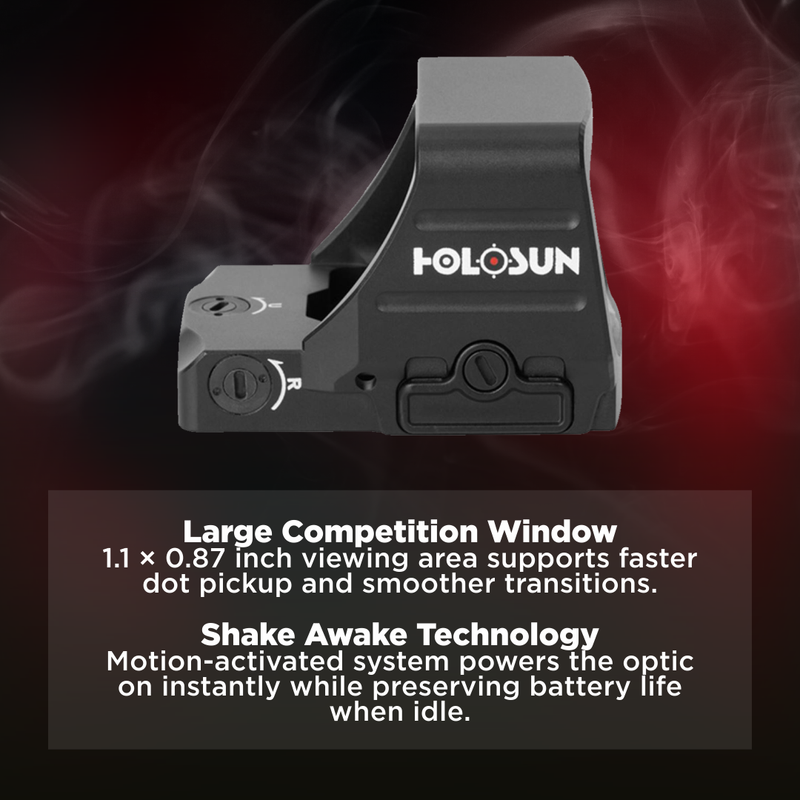 Holosun PRS Performance Reticle System Gold 2 MOA Dot & 8/20/32 MOA Circle Aluminum Shake Awake (HS507COMP-GD)