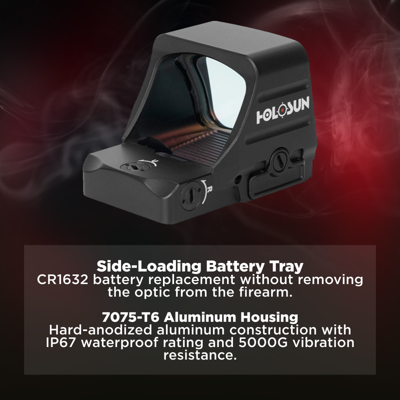 Holosun PRS Performance Reticle System Gold 2 MOA Dot & 8/20/32 MOA Circle Aluminum Shake Awake (HS507COMP-GD)