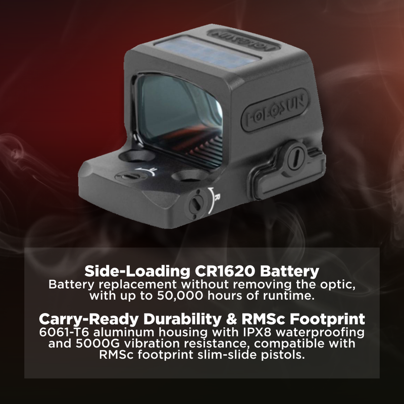 Holosun RMSc 3 MOA Dot & 32 MOA Circle Multi-Reticle Enclosed Red Dot (EPS-CORE-RD-MRS)