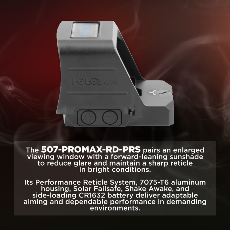 Holosun Red Performance Reticle 7075 Aluminum Shake Awake (HS507-PROMAX-RD-PRS)