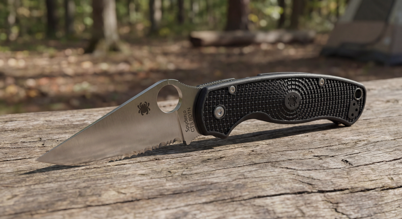 Spyderco Para Military 2 Lightweight 3.47" SpyderEdge Folding Pocket Knife (C81SBK2)