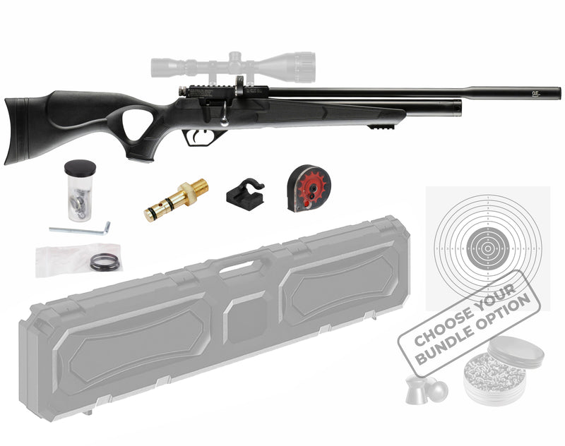 Hatsan Hydra Synthetic .177 Cal or .22 Cal or .25 Cal QE PCP Side Bolt-Action Air Rifle with Wearable4U Bundle