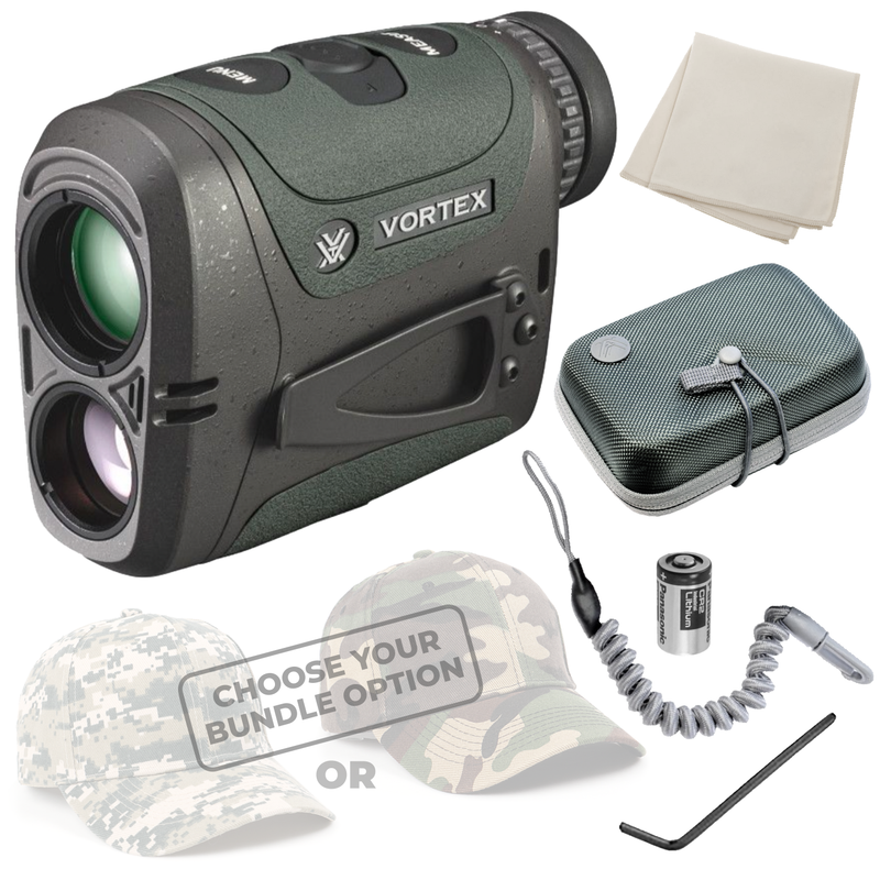 Vortex Optics Razor HD 4000 GB 7x25mm Ballistic Laser Rangefinder (LRF-252) with Wearable4U Bundle