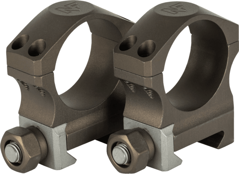 NightForce X-Treme Duty Ultralite 1.0" Medium 30mm 4 screw Dark Earth Rings Titanium/Alloy (A677)