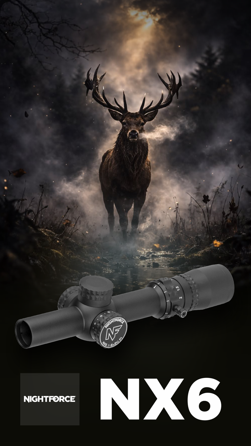 Nightforce NX6 1-6x24mm F1 FC-DMx Lightweight Riflescope (C726)