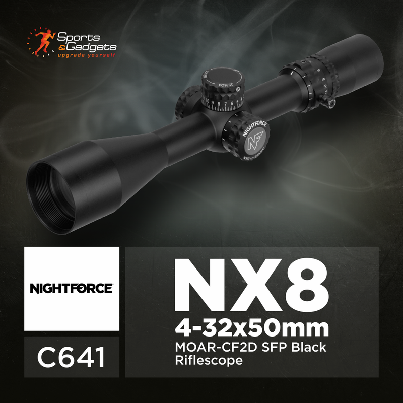 Nightforce NX8 4-32x50mm MOAR-CF2D SFP Black Riflescope (C641)
