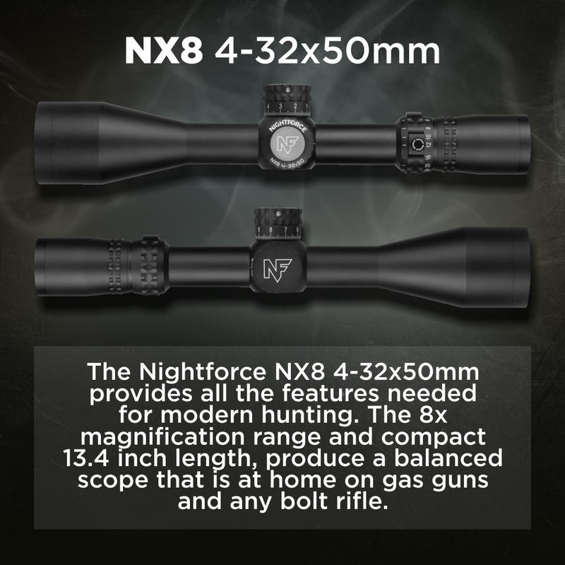 Nightforce NX8 4-32x50mm MOAR-CF2D SFP Black Riflescope (C641)