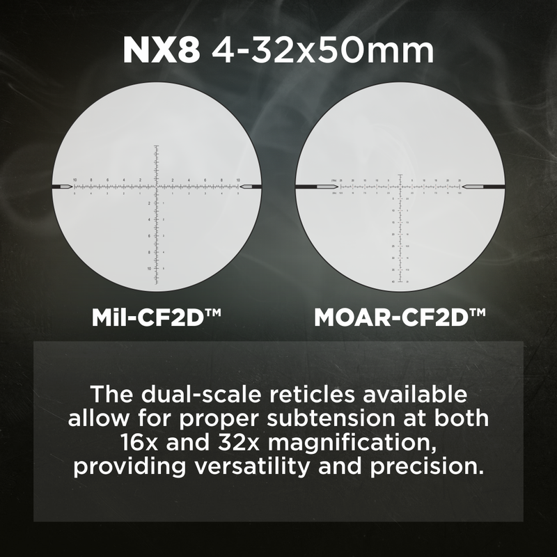 Nightforce NX8 4-32x50mm MOAR-CF2D SFP Black Riflescope (C641)