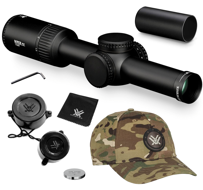 Vortex Optics Viper PST Gen II 1-6x24 SFP Riflescope VMR-2 MOA, 30mm Tube (PST-1605)