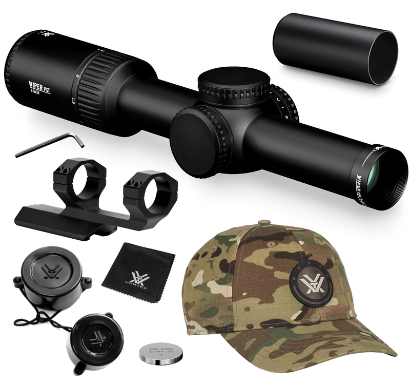 Vortex Optics Viper PST Gen II 1-6x24 SFP Riflescope VMR-2 MOA, 30mm Tube (PST-1605)