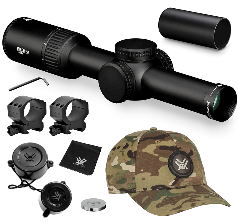 Vortex Optics Viper PST Gen II 1-6x24 SFP Riflescope VMR-2 MOA, 30mm Tube (PST-1605)