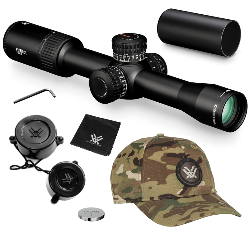 Vortex Optics Viper PST GII 2-10x32 EBR-4 MOA Riflescope with Wearable4U Bundle