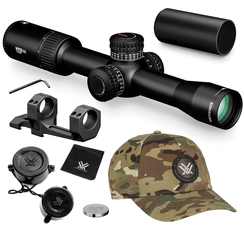 Vortex Optics Viper PST GII 2-10x32 EBR-4 MOA Riflescope with Wearable4U Bundle