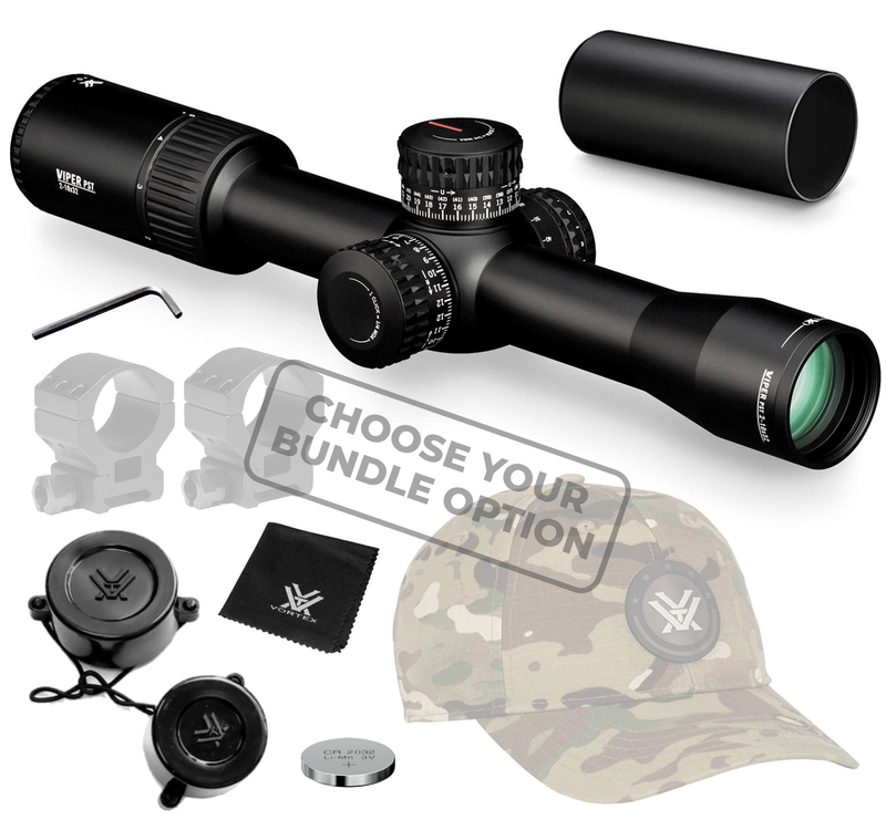 Vortex Optics Viper PST GII 2-10x32 EBR-4 MOA Riflescope with Wearable4U Bundle