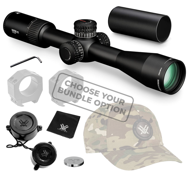 Vortex Optics Viper PST Gen II 3-15x44 FFP Riflescope EBR-7C (MOA) Reticle, 30 mm Tube with Rings