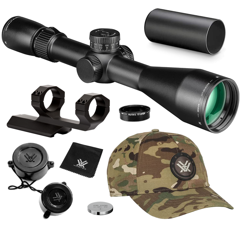 Vortex Optics Razor HD LHT 4.5-22x50 Riflescope XLR-2 MOA with Mount and Hat Bundle