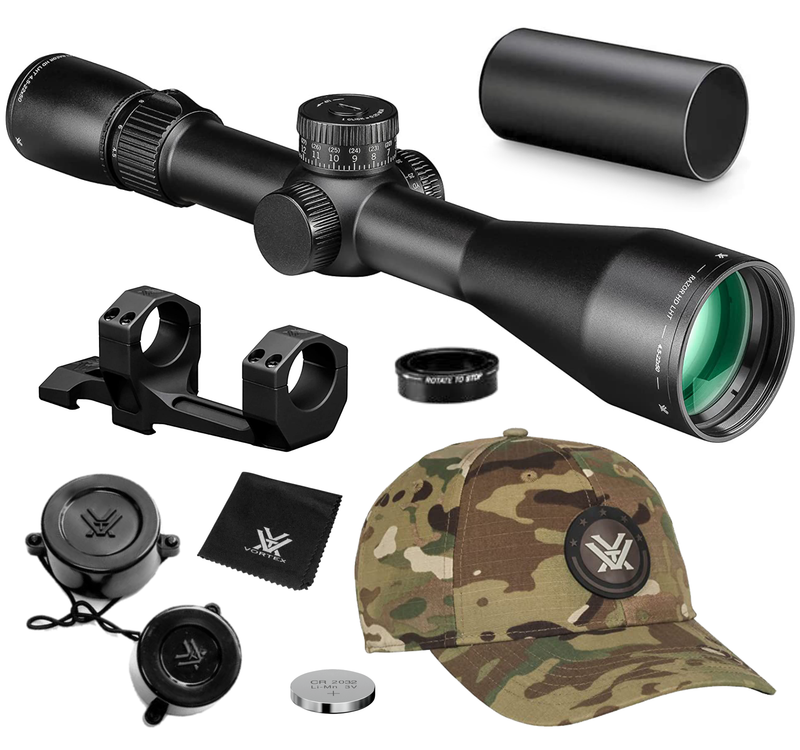 Vortex Optics Razor HD LHT 4.5-22x50 Riflescope XLR-2 MOA with Mount and Hat Bundle