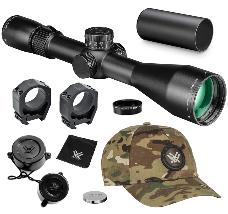 Vortex Optics Razor HD LHT 4.5-22x50 Riflescope XLR-2 MOA with Mount and Hat Bundle