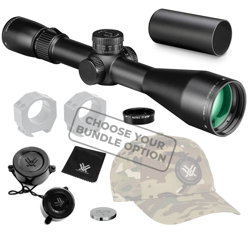 Vortex Optics Razor HD LHT 4.5-22x50 Riflescope XLR-2 MOA with Mount and Hat Bundle