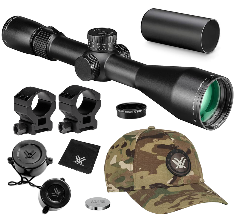 Vortex Optics Razor HD LHT 4.5-22x50 Riflescope XLR-2 MOA with Mount and Hat Bundle