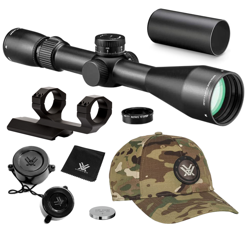 Vortex Optics Razor HD LHT 4.5-22x50 FFP Riflescope, XLR-2 (MRAD) Reticle, 30 mm Tube with Wearable4U Bundle