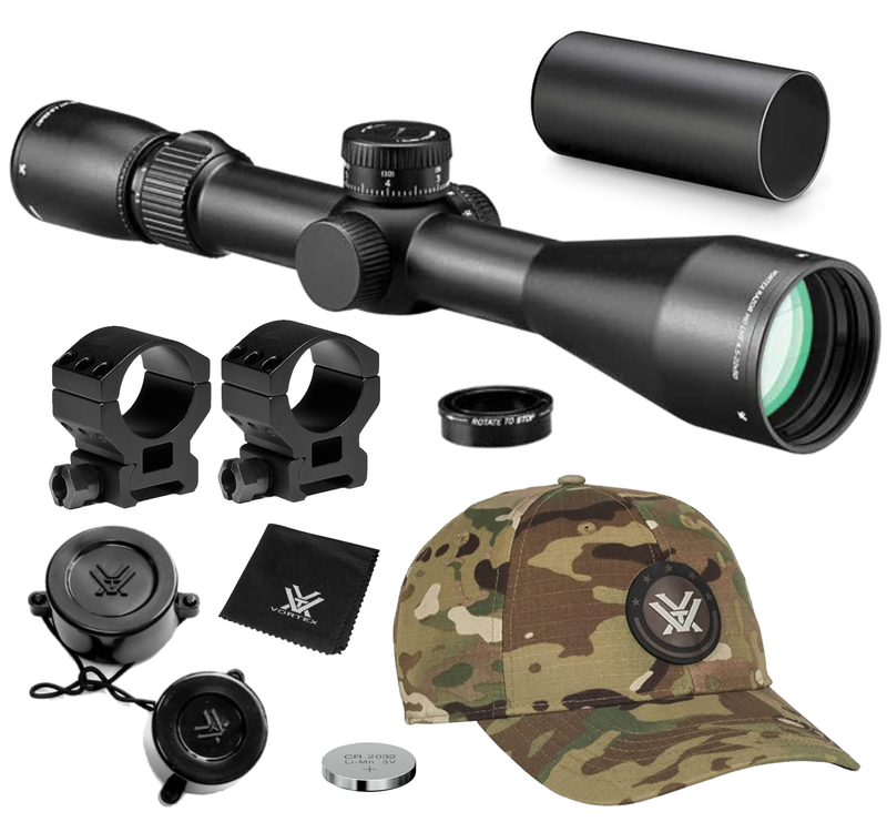 Vortex Optics Razor HD LHT 4.5-22x50 FFP Riflescope, XLR-2 (MRAD) Reticle, 30 mm Tube with Wearable4U Bundle