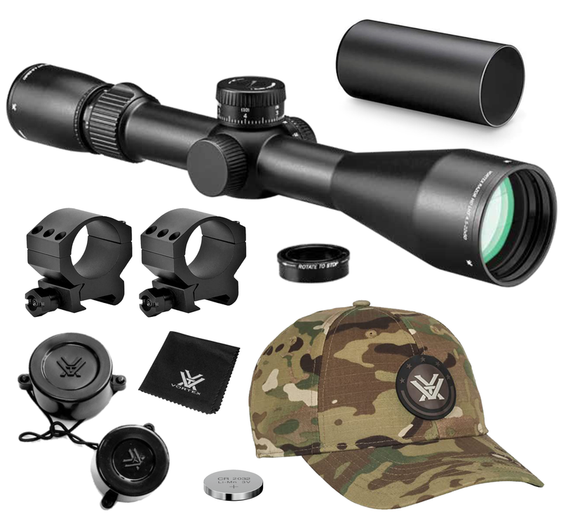 Vortex Optics Razor HD LHT 4.5-22x50 FFP Riflescope, XLR-2 (MRAD) Reticle, 30 mm Tube with Wearable4U Bundle