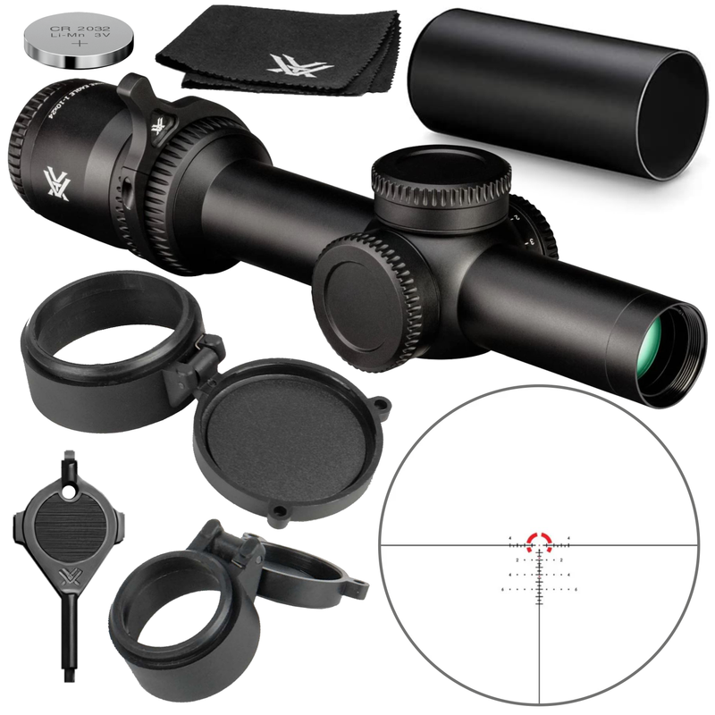 Vortex Optics Strike Eagle 1-10x24 FFP EBR-8 BDC (MRAD) Reticle 30mm Tube Riflescope