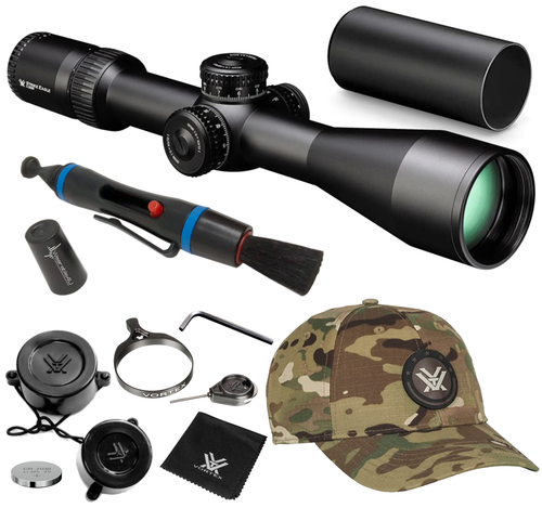 Vortex Optics Strike Eagle 5-25x56 FFP EBR-7C (MRAD) Reticle Riflescope with Wearable4U Lens Cleaning Pen and Free Hat Bundle