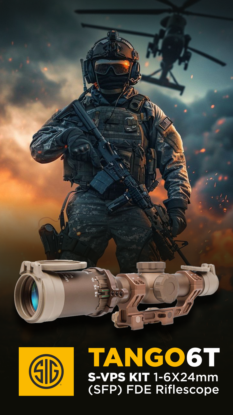 Sig Sauer TANGO6T S-VPS KIT 1-6X24mm (SFP) FDE Riflescope (SOT61SVPS)