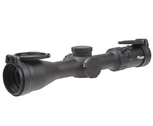 Sig Sauer WHISKEY4 Scope 3-12x44mm 30mm Tube SFP Quadplex Reticle (SOW43003)