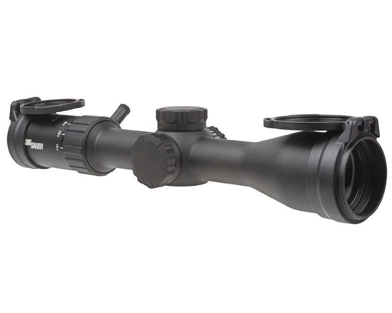 Sig Sauer WHISKEY4 Scope 3-12x44mm 30mm Tube SFP Quadplex Reticle (SOW43003)