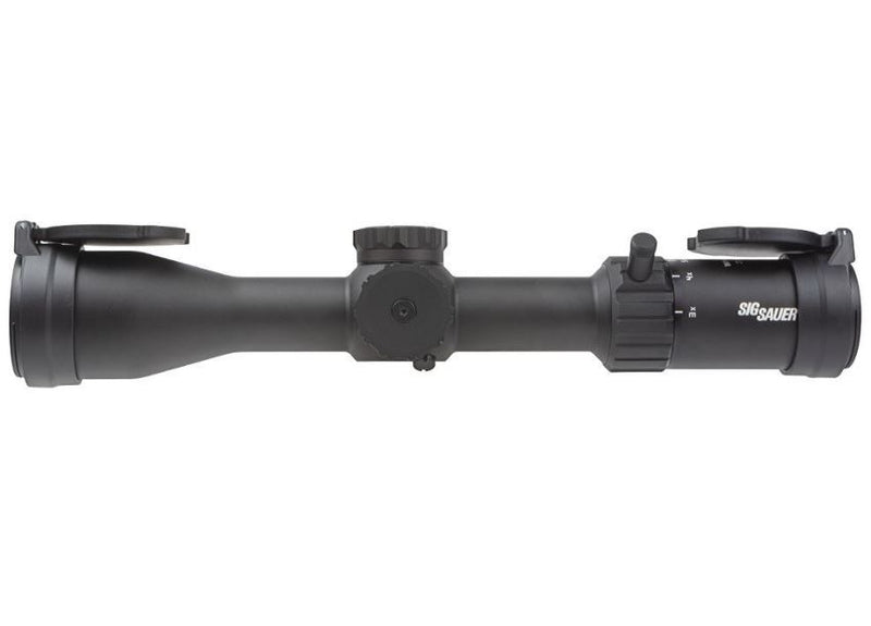 Sig Sauer WHISKEY4 Scope 3-12x44mm 30mm Tube SFP Quadplex Reticle (SOW43003)