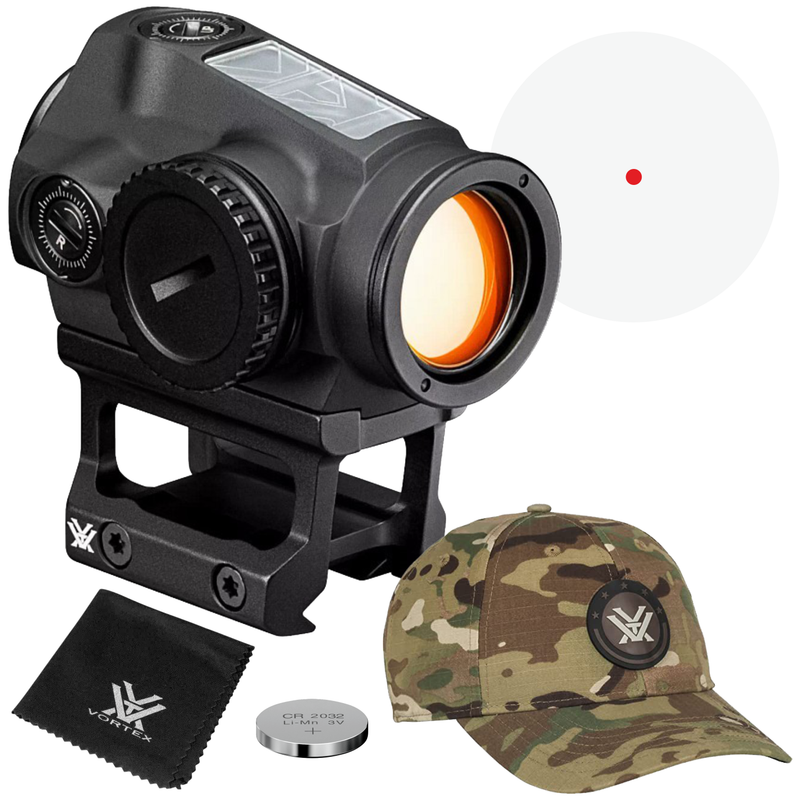 Vortex Optics SPARC Fully Multi-Coated Solar Red Dot Sight, 2 MOA Dot with Vortex Optics Free Hat Bundle