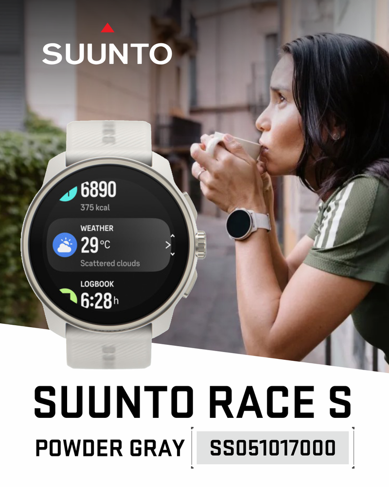 Suunto Race S GPS Sports Smartwatch, AMOLED Touchscreen w/ 13D Standby, Dualband GNSS, Global Offline Map, Advanced Training with Wearable4U Power Bank Bundle