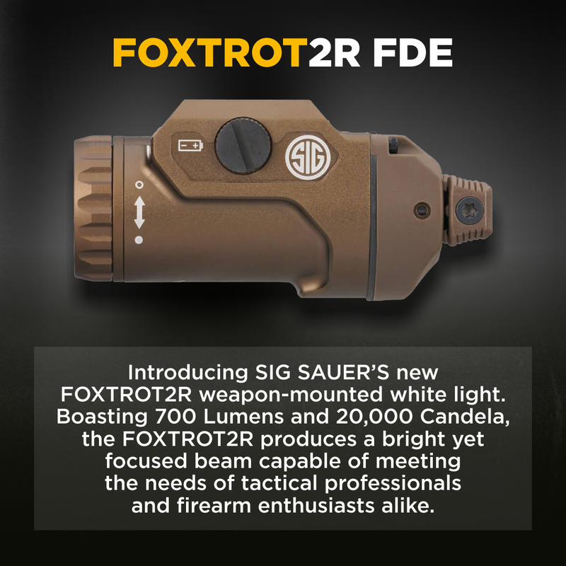 Sig Sauer FOXTROT2R FDE Ultimate 700 Lumen White Light for Versatility and Performance (SOF2R102)
