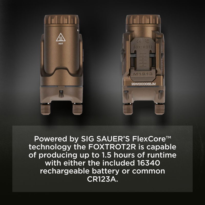Sig Sauer FOXTROT2R FDE Ultimate 700 Lumen White Light for Versatility and Performance (SOF2R102)