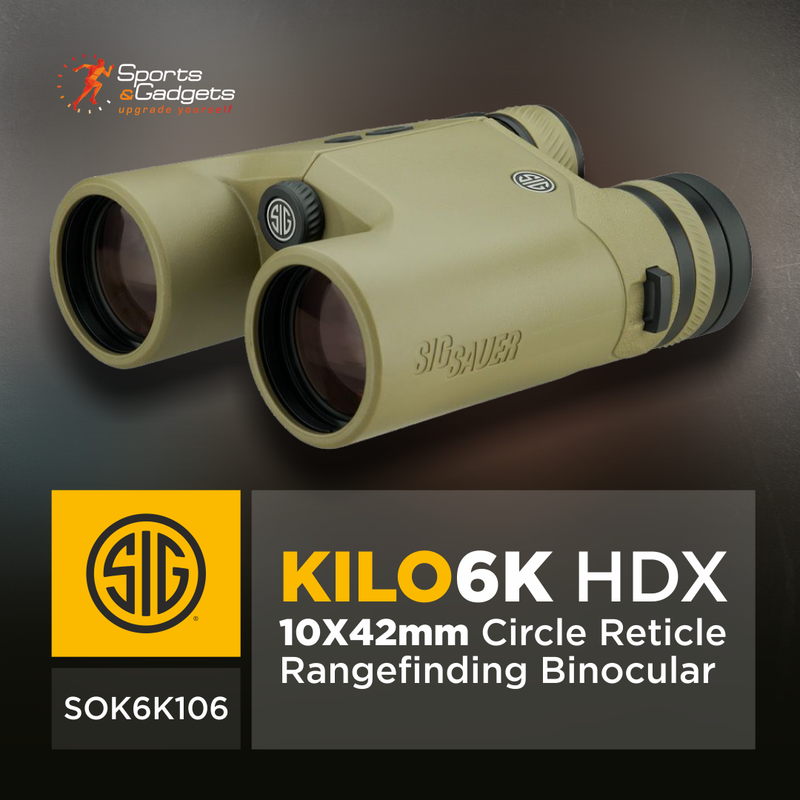 Sig Sauer KILO6K HDX 10X42mm Circle Reticle Rangefinding Binocular (SOK6K106)