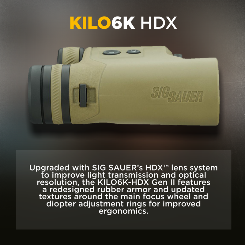 Sig Sauer KILO6K HDX 10X42mm Circle Reticle Rangefinding Binocular (SOK6K106)