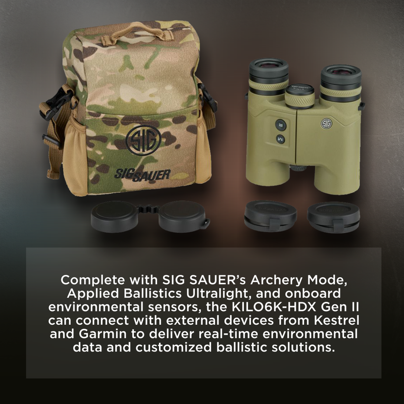 Sig Sauer KILO6K HDX 10X42mm Circle Reticle Rangefinding Binocular (SOK6K106)